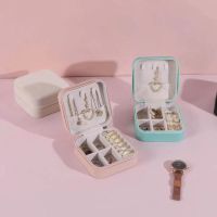 New Portable Mini Jewelry Box PU Leather Organizer for Jewelry Necklace Earrings Ring Locket Small Items Holder