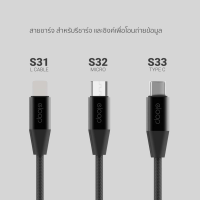 [มีของพร้อมส่ง]  Orsen S32 สายชาร์จ USB Data Cable Micro USB หุ้มด้วยวัสดุป้องกันไฟไหม้ สำหรับ Samsung/Android 2.1A ของแท้ 100%