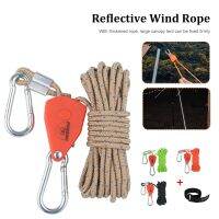 4m Reflective Camping Rope Adjustable Tent Rope Belt Adjuster Outdoor Tent Wind Rope For Camping Hiking Tent Tarp Canopy