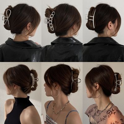 【CC】▫ↂ✔  Woman Color Metal Crab Hair Claw Barrettes Headband Hairpins Fashion Accessories Headwear