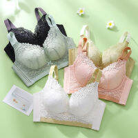 หน้าอกเล็กไม่มี Underwire Gathering Anti-หย่อนคล้อยชุดชั้นในสตรี Sense Lace ปรับประเภทนุ่มและ Breathable s