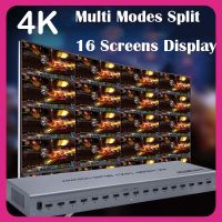 4K 16X1 Quad HDMI Multi Viewer Switcher 16 In 1 Out สวิตช์มัลติวิวเวอร์จอทีวี HD 16ตัวแบ่งหน้าจอ