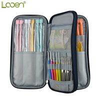 ﹍┋☈ Looen Knitting Bag Empty Crochet Hook Bag Storage Pouch Knitting Kit Case Organizer Bag For Sewing Crochet Needles Scissors