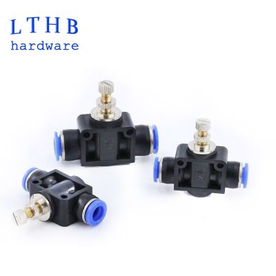 Pneumatic Throttle Valve SA Speed Control Ball Valve Tube Water Hose Push In Connector 4mm 6mm 8mm 10mm Air Flow Adjustment