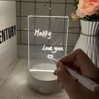 Note Board LED Night Light Rewritable Message Board with Pen Warm Soft Light USB Power Night Lamp Home Holiday Gift For Children Night Lights