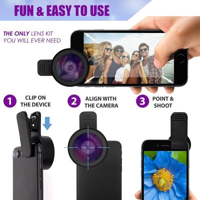 2 in 1 HD Camera Lens 0.45x Super Wide Angle&amp;12.5x Macro Mobile Lens phone lens For iPhone 11 12 13 pro Xiaomi SamsungTH