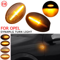 2ชิ้น LED แบบไดนามิกด้านเครื่องหมายโคมไฟตัวบ่งชี้เลี้ยวแสงสำหรับ Opel C ombo C B tigra A Astra F Meriva A Corsa C B ซินตราชีวิต