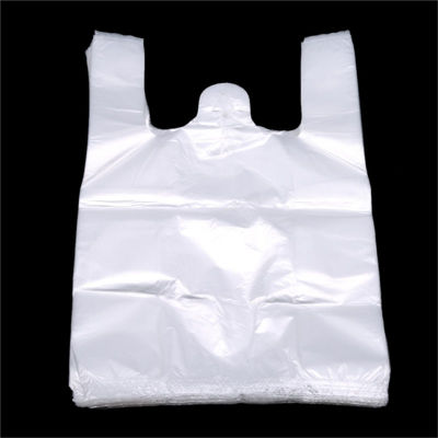 100Pcs Supermarket Plastic Bags With Handle Useful Plastic Storage Transparent Shopping Bag Roll Food Packaging Keep Fresh Tools