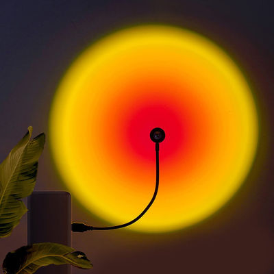 1x For Light Gift Wall Atmosphere Projector Rainbow Bedroom Home Night Lighting Sunset USB LED