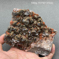 100 ธรรมชาติ มาตรฐาน Calcite Encased Chalcopyrite ตัวอย่างหิน Healing คริสตัลอัญมณี