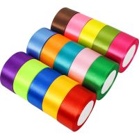 (25 Yards/roll) 6/10/15/20/25/40/50mm Satin Ribbon Home Party Ribbon for Handmade Bow Wedding Christmas Decoration Sewing Fabric Gift Wrapping  Bags