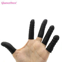 5Pcs Pre-bonded Keratin Hair Extension Tool Black Color Silicone Finger Protector Guard  Latex Finger Cots