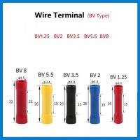 50Pcs Wire Terminal RV1.25-4 RV2-3 RV2-4 RV3.5-4 RV5.5-4 Crimp Splice ฉนวน PVC วงกลมรอบเย็นกดสาย End Connect