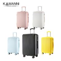 Travel bags KAMANNI กระเป๋าเดินทาง 20/24 นิ้ว กระเป๋าเดินทางล้อลาก กระเป๋าเดินทางแบบมีซิป ABS+PC กระเป๋าเดินทางใบเล็กมีรหัส กระเป๋าเป้ท่องเที่ยว