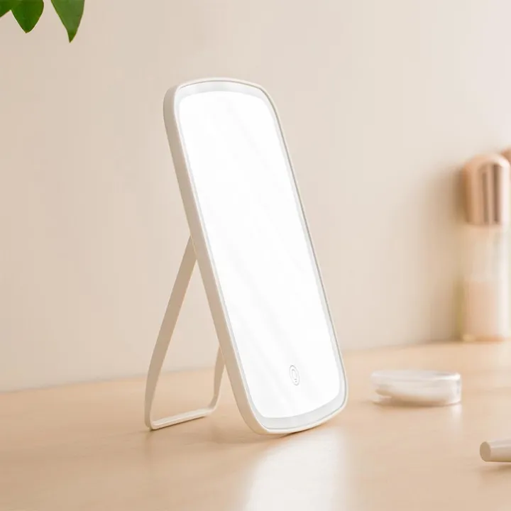 xiaomi-mijia-ledกระจกแต่งหน้าแสงสวิทช์ควบคุมแบบสัมผัสธรรมชาติแบบพกพาแต่งหน้าไฟledหอพักกระจกตั้งโต๊ะ1200มิลลิแอมป์ชั่วโมง