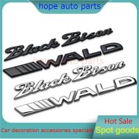 NEW Upgrade BMW Benz Wald black bison logo limit bison logo car tail word logo body sticker