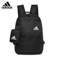 ❣✳✼ Adidas กีฬา unisex และกระเป๋าเป้สะพายหลังกระเป๋านักเรียนที่เดินทางมาพักผ่อน