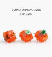 （Miss qis keycap）Equalz สวิตช์ V2 5ขาสัมผัสเชิงเส้น62G 67G ปุ่มส้มเขียวหวานแกนคีย์บอร์ดแบบกลไกสำหรับนักเล่นเกม DIY สวิตช์ Mx