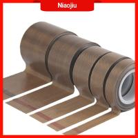 NIAOJIU 10m/Roll ไฟฟ้า เครื่องดูดสูญญากาศ สารหน่วงไฟ เครื่องปิดผนึกกาว เทปเทฟลอนผ้า ทนต่ออุณหภูมิสูง เทปไฟเบอร์