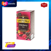 ❤️Promotion❤️ ส่งฟรี Twinings Wild Berries Tea 2g. x 25 ทไวนิงส์ เบอร์รี่าป่า ชาอังกฤษ 2กรัม x 25/1 กล่อง