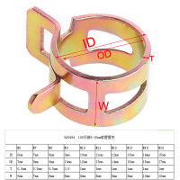 100Pcs 10ขนาด Fuel Spring Clip 6-15Mm Vacuum Silicon Hose Clamp