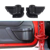 Front Door Side Insert Storage Pockets Box ABS Door Side Insert Storage with Cup Holder Interior Accessories for 2011-2017 Jeep Wrangler JK 2/4 Door