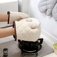 Thick Pure Cotton Microwave Oven Gloves High-temperature Resistant Insulation Gloves Oven Bakery Anti-hot Gloves