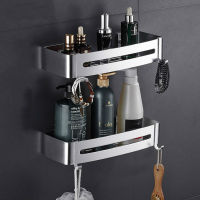 Corner Shelf Bathroom Shelves Wall Mounted Aluminum Bathroom Soap Dish Bath Shower Shelf Bath Shampoo Holder Wall Mounted Type