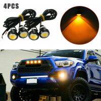 ☬ 4pcs LED Grille Lighting Kit Auto Truck Light For Ford SUV Raptor SVT-Style Universal Amber Car Grille Lighting Kit