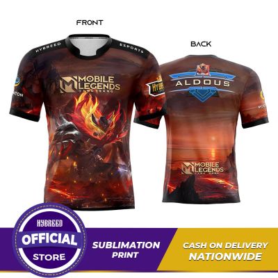 ALDOUS BLACING FORCE Mobile Legends Full Sublimation Tshirt Premium Quality