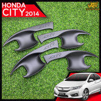 เบ้ามือจับ เบ้ารองมือเปิดประตู เบ้ามือจับประตู เบ้าประตู   HONDA CITY 2014 ดำด้าน 4 ประตู ( AOS )