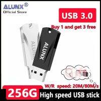 ALUNX 100% USB แท้3.0 256G Pendrive Otg Type-C 32Gb ความจุ64Gb แฟลชไดร์ฟ Usb โลหะ128Gb ไดร์ฟปากกา Gb 8แท่ง Usb ขนาด Gb Usb แท่ง16 Gb Adap