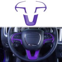 dghjsfgr Steering Wheel Trim for Dodge- Challenger Charger 2015-2022 Durango for -Jeep Grand Cherokee ABS Purple