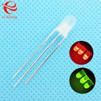 50pcs/lot F3 3mm LED Bi Color Diffused Red Green Common Cathode Round Light Emitting Diode Dual Foggy Two Plug in DIY Kit