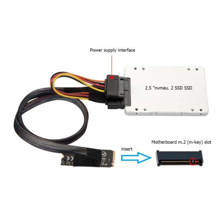 m2to8639-m-2-m-คีย์ไปยัง-sff-8639-u-2สายอะแดปเตอร์อินเทอร์เฟซสำหรับ-ssd-nvme-ขนาด2-5นิ้ว