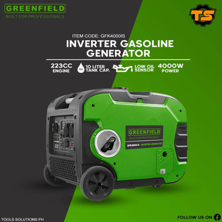 GREENFIELD 4000W Ultra Silent Gasoline Portable Inverter Generator