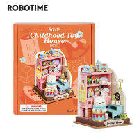 Robotime DIY ไม้จิ๋วตุ๊กตาเล็กๆน้อยๆและอบอุ่นพื้นที่ II บ้านตุ๊กตาที่ทำด้วยมือของเล่นสำหรับเด็กผู้หญิงเด็กของขวัญวันเกิด-วันหยุดห้องนั่งเล่น DS028