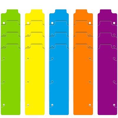 20 Pieces Snap-in Plastic Bookmark Mini Binder Dividers Snap in Bookmark for Planner Multicolor Plastic Bookmark