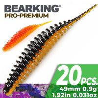 【CW】 BEARKING 4.9cm 0.9g 20pcs Soft Rubber Bait Fishing Jig Wobbler Worm Carp Artificial Silicone Swimbait