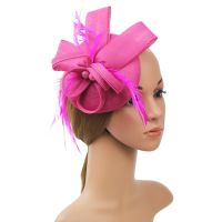 หมวก Fascinators ผู้หญิง,ที่คาดผมดอกไม้ Pillbox พร้อมคลิป,หมวกแต่งงานเจ้าสาว,หมวกปาร์ตี้ค็อกเทลชา