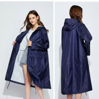 เสื้อกันฝนยาวผู้หญิงผู้ชายกันน้ำ windproof hooded Rain Coat ponchos แจ็คเก็ต raingear chubasquaros mujer ขนาด2 XL L