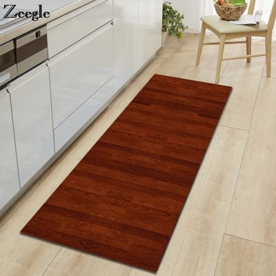 Zeegle Wood Printed Area Rug For Living Room Anti-slip Car For Children Bedroom Car Bedside Rugs Absorbent Kitchen Mats