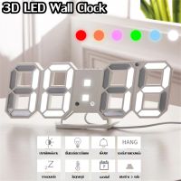 นาฬิกาดิจิตอล LED 3D แฟชั่น แขวนผนัง ติดผนัง ตั้งโต๊ะ เวลา วันที่ อุณหภูมิ Modern Digital Wall Clock Digital temp date Table Desk Alarm time Fashion Night Electronic Hour Display ally like 2023