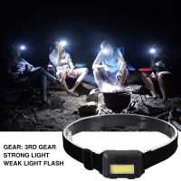 Mini 3W COB LED Headlight 3 Modes Waterproof Headlight Outdoor Camping Night Fishing Torch Light Cycling Head Mounted Torch