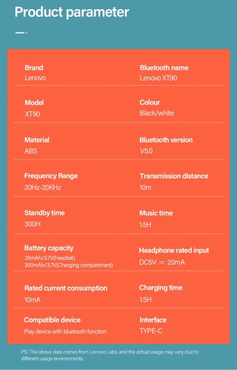 lenovo-xt90-ipx5หูฟังบลูทูธ-tws-โทรศัพท์มือถือโทรศัพท์มือถือรองรับการโทรหูฟังบลูทูธขนาดเล็กใหม่ล่าสุดหูฟังเอียบัดไร้สายเล่นกีฬากันน้ำอเนกประสงค์แอนดรอยด์