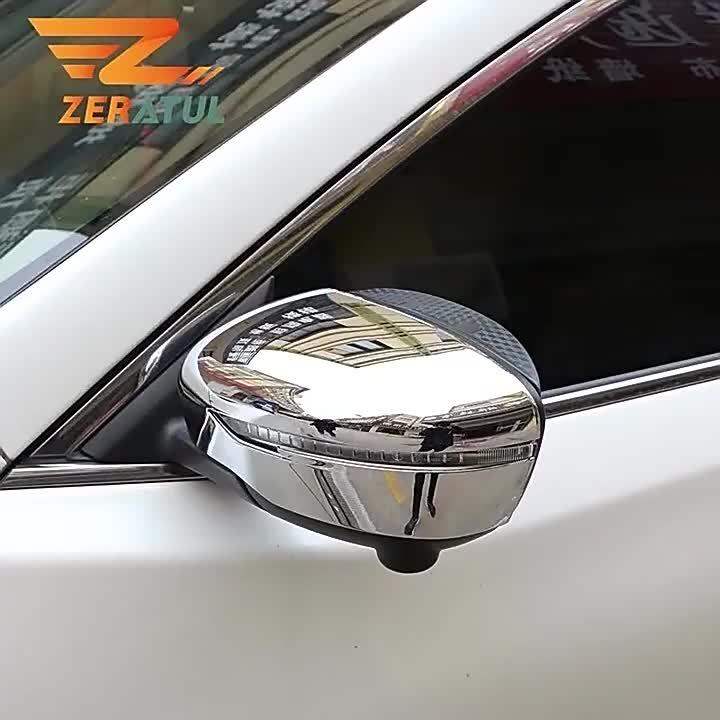 Zeratul ABS Chrome Rearview Mirror Cover Rear View Mirror Strips for