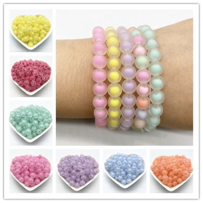 New 8mm Color Acrylic Beads In Beads Homemade Necklace Jewelry Handmade DIY Woven Bracelet Beaded Hairpin Earrings Material DIY accessories and others