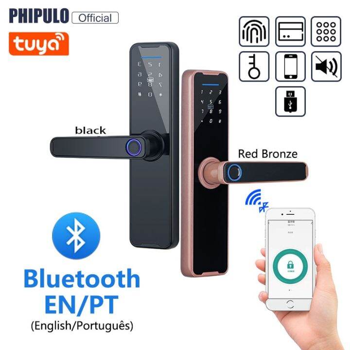 phipulo-f5-tuya-บลูทูธไบโอเมตริกซ์ล็อคอิเล็กทรอนิกส์ลายนิ้วมือบัตร-rfid-ประตูล็อคอัจฉริยะรีโมตปลดล็อค