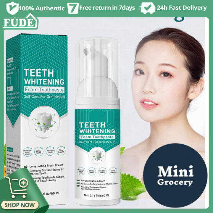 Teeth Whitening Toothpaste Remove Plaque Stains Oral Odor Mousse ...