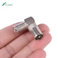 1/2pcs Aluminium Alloy 90 Degree Right Angled TV Aerial Antenna Plug Connector Adapter Plug To Socket Coax Cable RF Coaxial